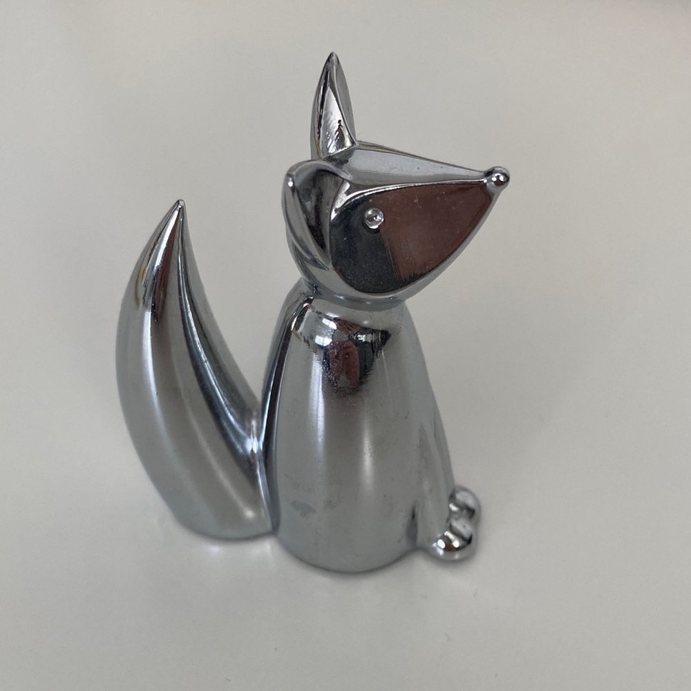 Silver Fox Figurine or Ring Holder - Picture 4 of 4
